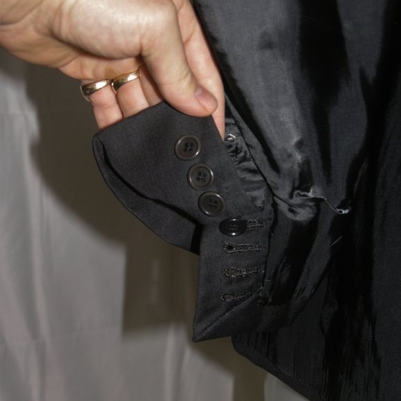 Martin Greenfield Bespoke Solid Charcoal Gray Two Button Sport Coat 44R - Picture 9 of 11